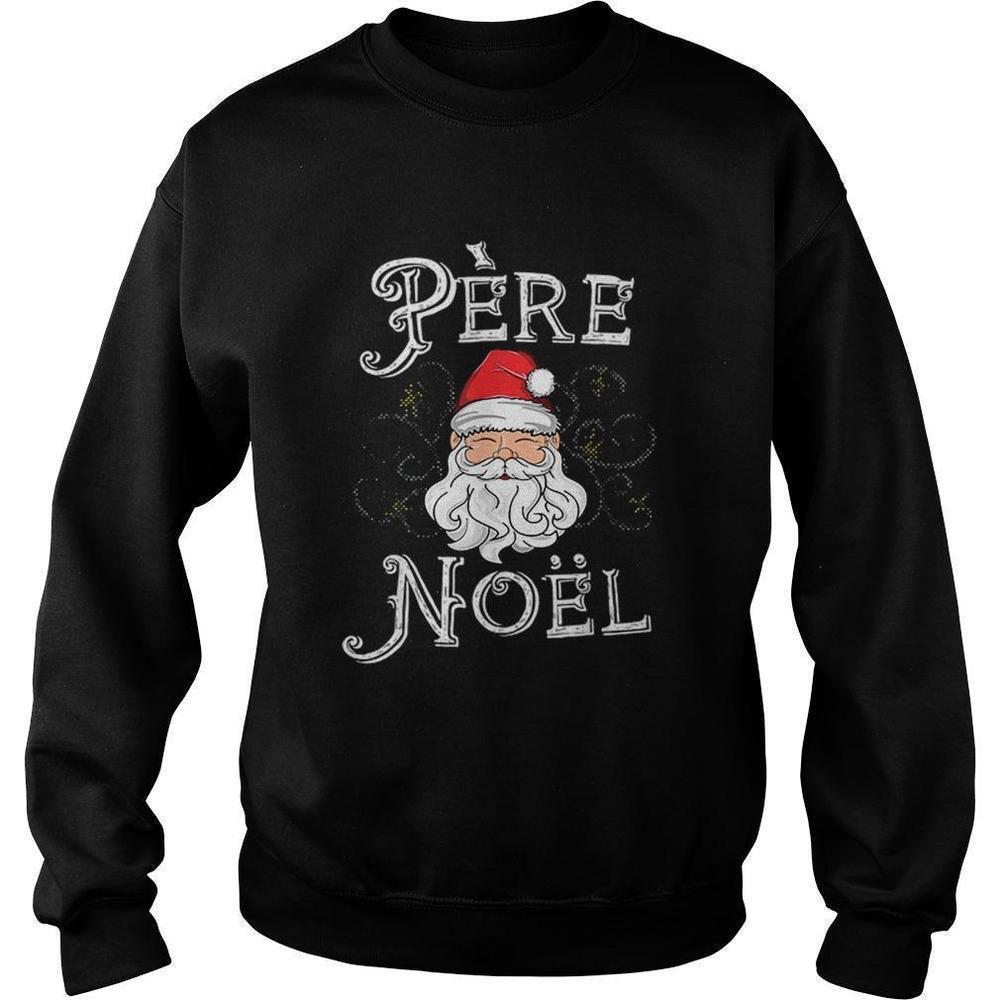Beautiful Pere Noel Santa Claus French Retro Holiday Aesthetic Sweatshirt